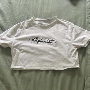 Alphalete White Crop Top
